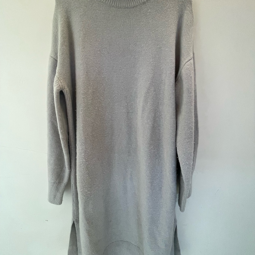 H&M Light Gray Women's M tunic Turtleneck Sweater oversized